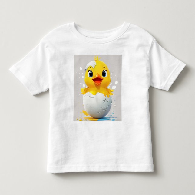 Hej World! Chic Chick Småbarn T-Shirt (Framsida)