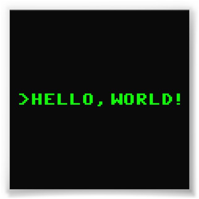 Hej World Computer Programming Fototryck (Framsidan)