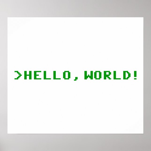 Hej World Computer Programming Poster (Framsidan)
