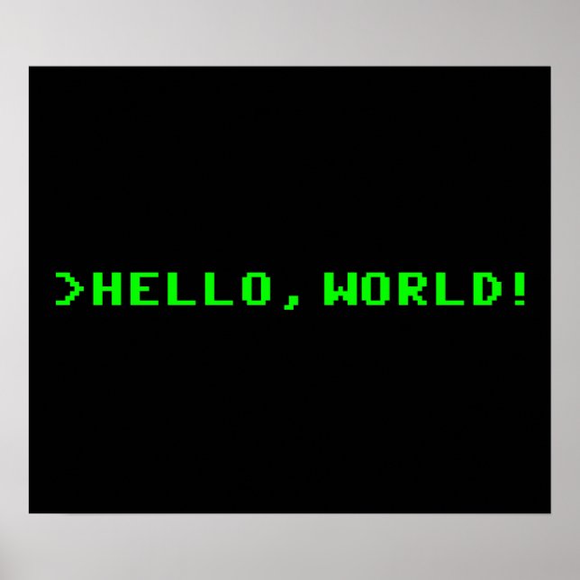 Hej World Computer Programming Poster (Framsidan)