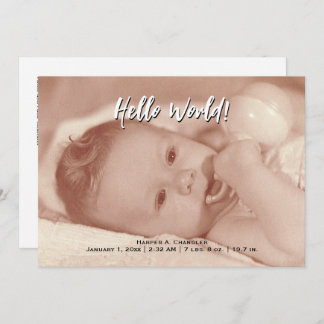 Hej World - din text- och Baby-fotomall Meddelande