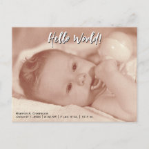 Hej World - din text- och Baby-fotomall