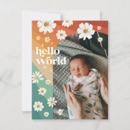 Hej World | Födelsemeddelande av Retro Boho