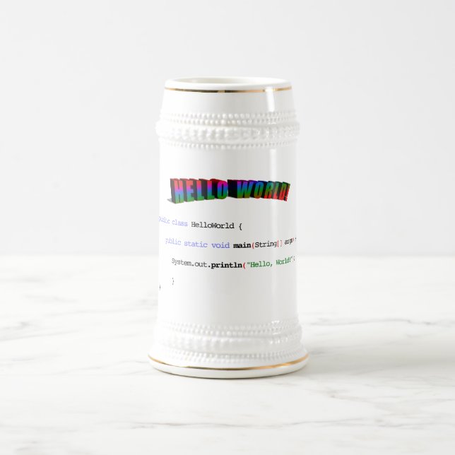 Hej World Geek hälsning Java Sejdel (Center)