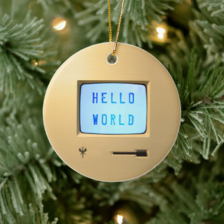 Hej World Julgransprydnad Keramik