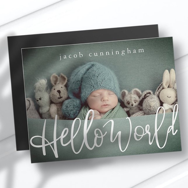 Hej World! Modern Nyfödd bebis i uppspelningsskrip (Skapare uppladdad)