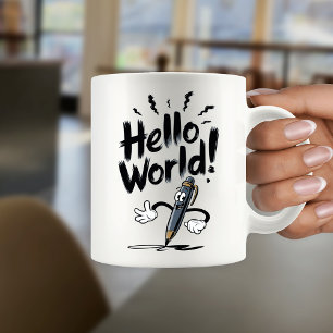 Hej World Mugg Back-to-School-gåva för lärare
