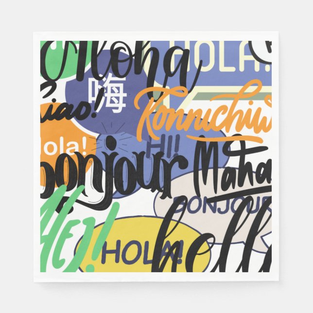 Hej World Pappersservett (Framsidan)