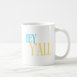 Hej Y'all Southern Mugg in blue & gult