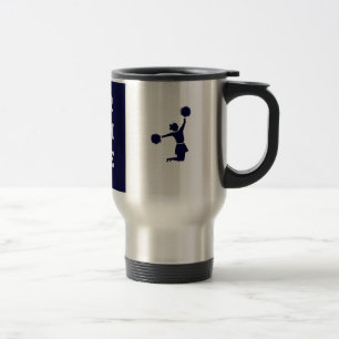Hejaklacksledare i Silhouettebanhoppningtravel mug Resemugg