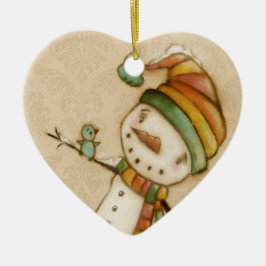 Hejblåsångare - keramisk prydnad julgransprydnad keramik