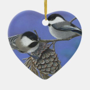 HejChickadees Julgransprydnad Keramik
