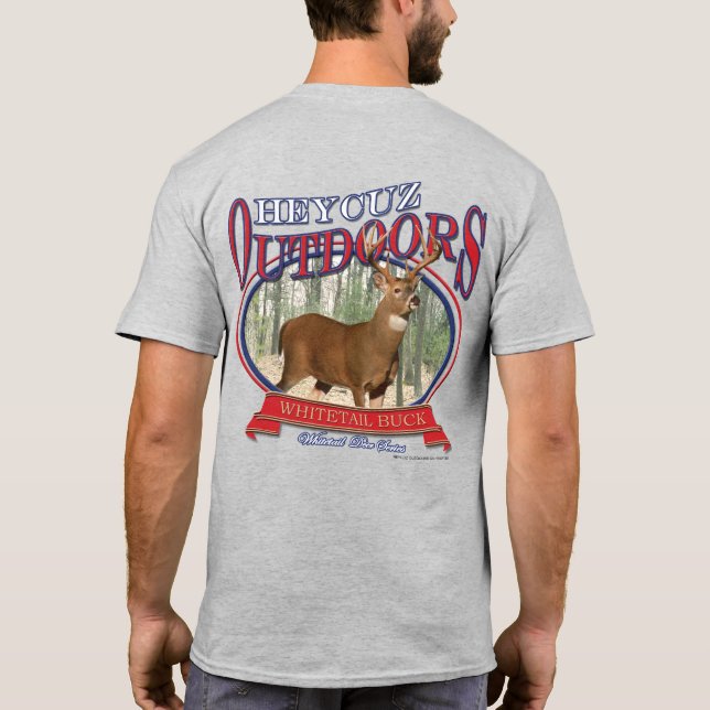 HejCuz Outdoor Whitetail Buck T Shirt (Baksida)