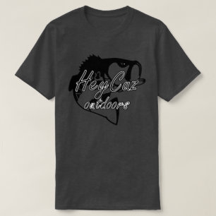 HejCuz Utomhus Fish Black and White T Shirt
