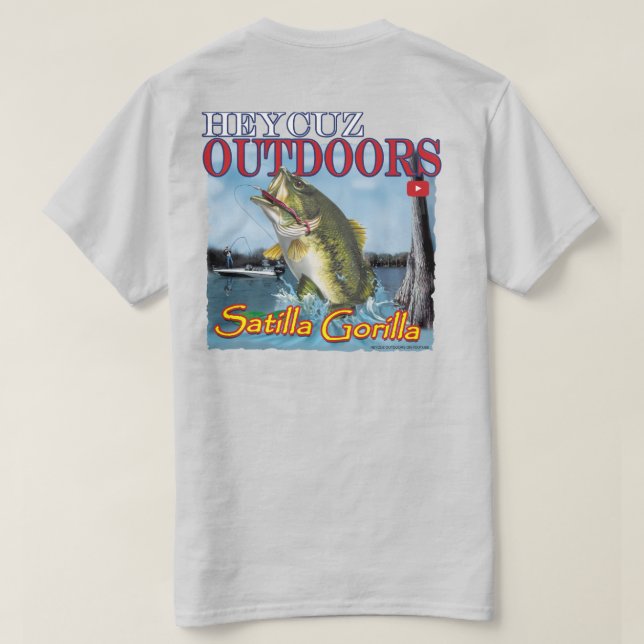 HejCuz Utomhus Satilla Gorilla Bass Design T Shirt (Design baksida)