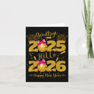 Hejdå 2025 Hej 2026 Gott nytt år Kort