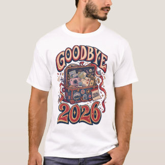 Hejdå 2026 Retro Vintage T-Shirt | Färgrik