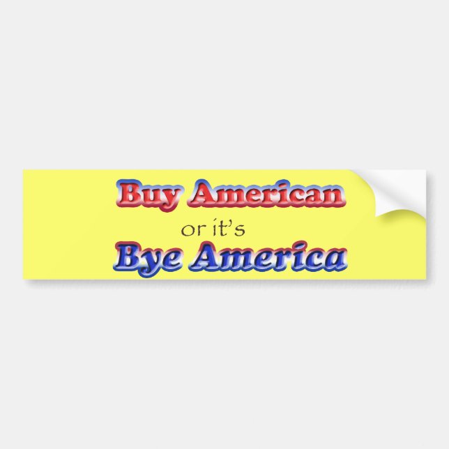 hejdå amerikan bildekal (Framsidan)