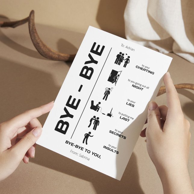 Hejdå Breakup-kort Meddelande (Use this Bye Bye Breakup card when you know it's time to call it quits.)