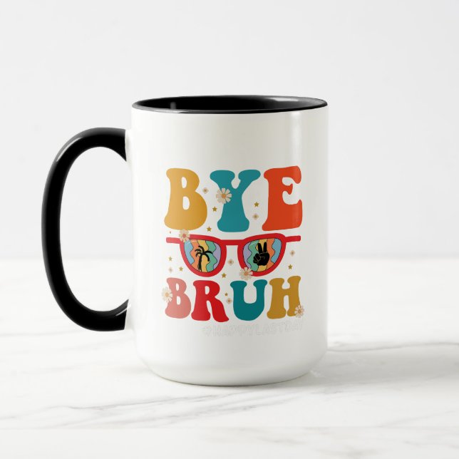 Hejdå bror lärare Glad sista skoldagen sommar  Mugg (Vänster)