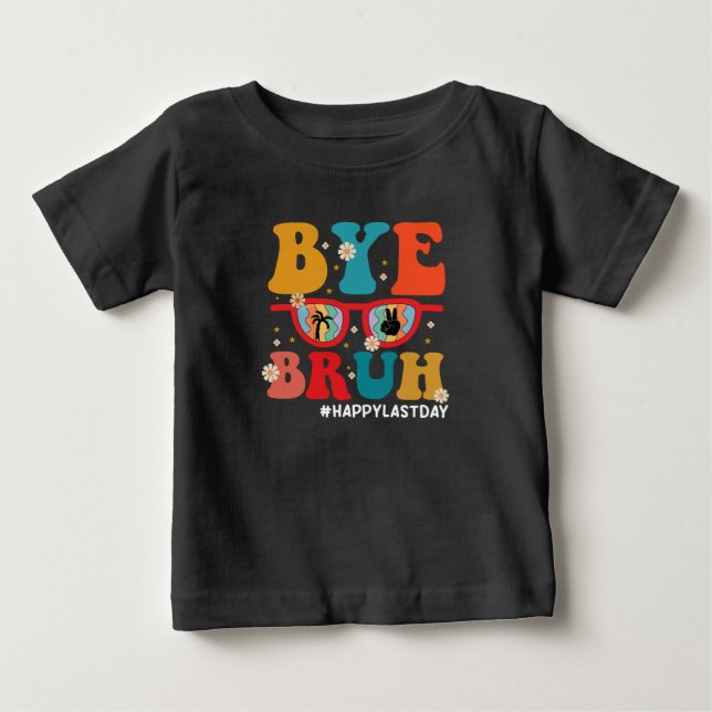 Hejdå bror lärare Glad sista skoldagen sommar  T Shirt (Framsida)