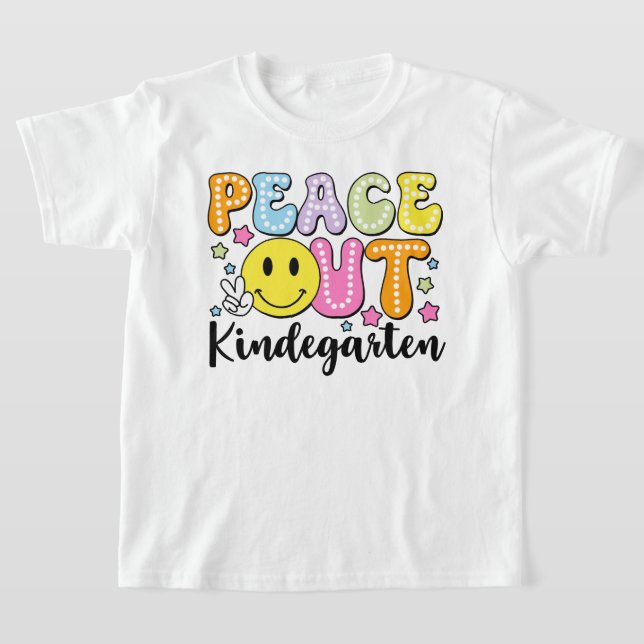 Hejdå Förskola Retro Bubbelbokstäver T Shirt (Laydown)