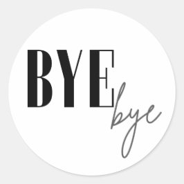 Hejdå hejdå runt klistermärke