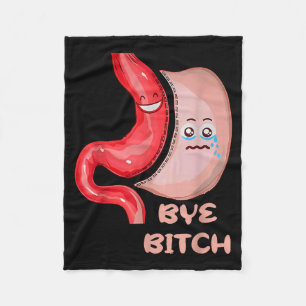 Hejdå Rolig Gastrisk Sleeve Kirurgi Mage  Fleecefilt