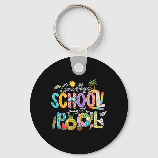 Hejdå Skola Hej Pool Rolig Sommarlov Nyckelring (Framsida)