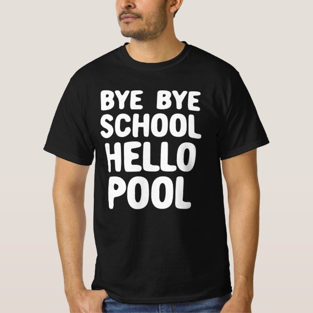 Hejdå skola hej pool t shirt (Framsida)