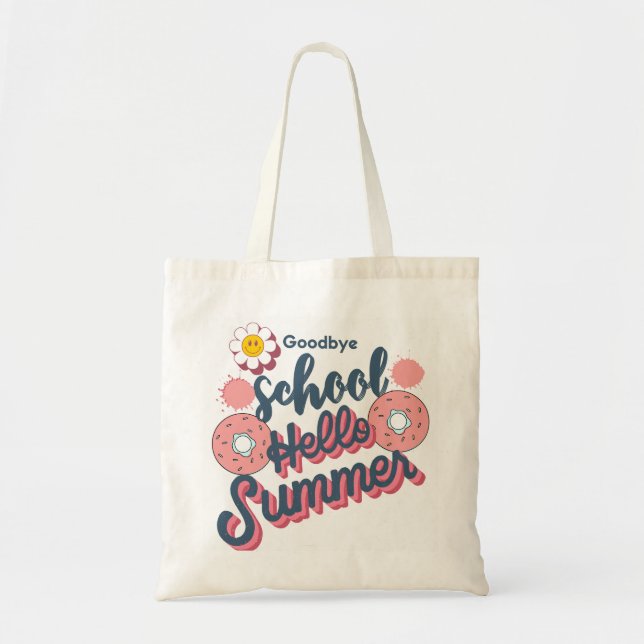 Hejdå Skola Hej Sommar Munk Konst Tygkasse (Framsidan)