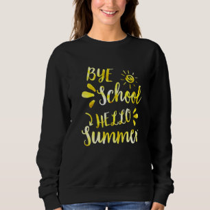 hejdå skola hej sommar Tie Dye lärare sommar 3 T Shirt
