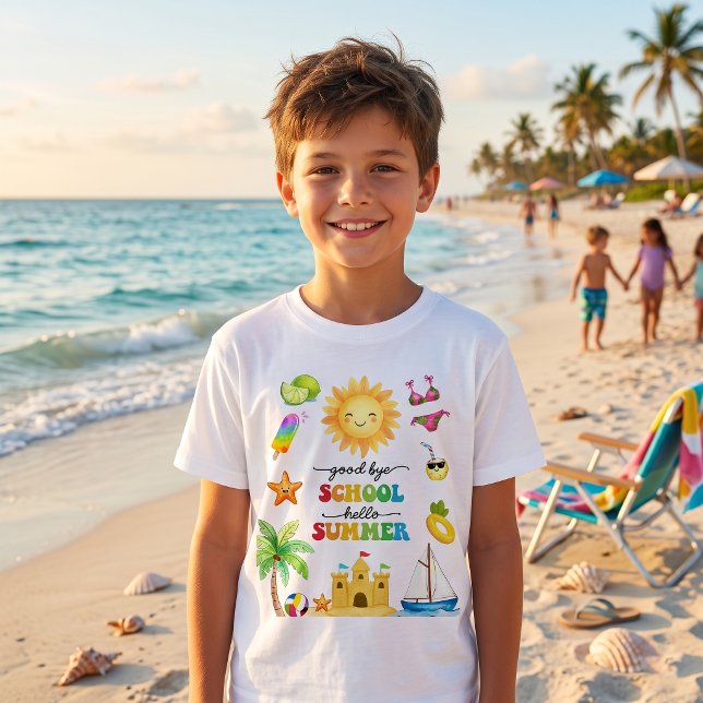 Hejdå Skola Hej Sommarfest T-Shirt  (Skapare uppladdad)