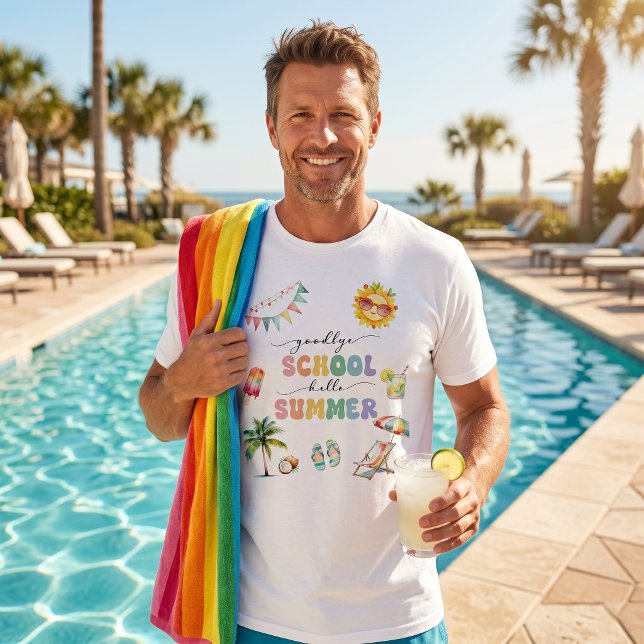 Hejdå Skola Hej Sommarfest T-Shirt  (Skapare uppladdad)