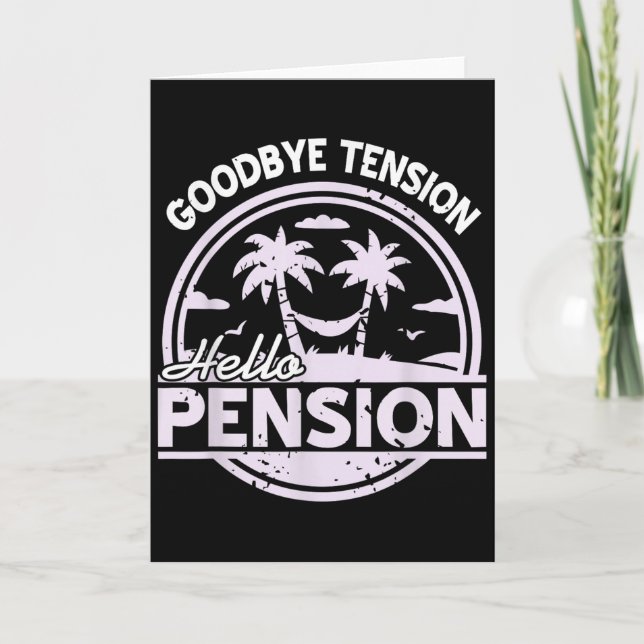 Hejdå Spänning Hej Pension Avslappnad Tid Humör  Kort (Framsida)
