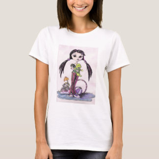 Hejdockor: "Leela" den Pouty flickan T-shirt