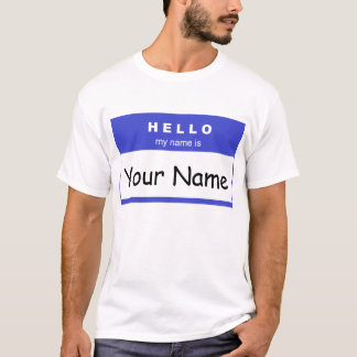 Hejen mitt namn är (blått) t-shirt