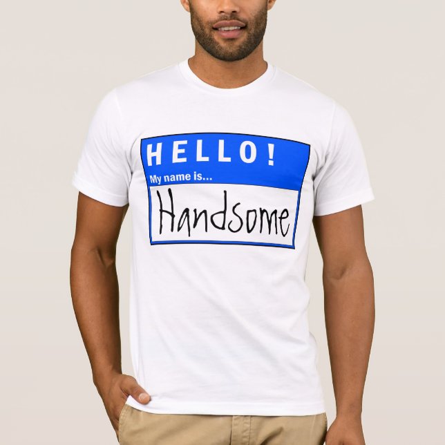 Hejen mitt namn är den stiliga roliga T-tröja T-shirt (Framsida)