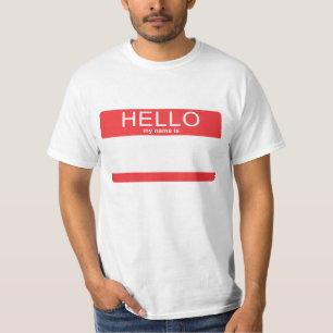 Hejen mitt namn är den tomma mallen t-shirt
