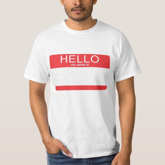 Hejen mitt namn är den tomma mallen tröja (Framsida)