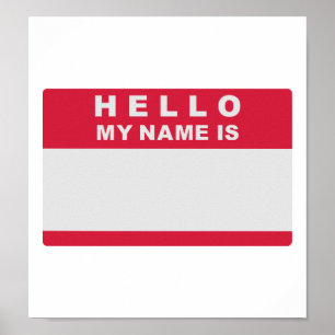 Hejen mitt namn är - fyll in poster