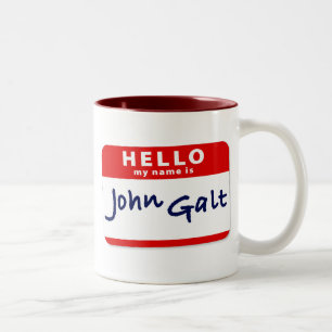 Hejen mitt namn är John Galt Två-Tonad Mugg