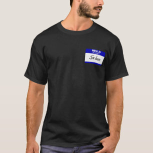 Hejen mitt namn är Jordanien (blått) T-shirt