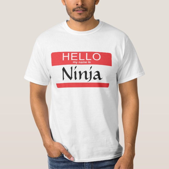 Hejen mitt namn är Ninja T-shirt (Framsida)