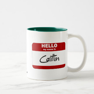 Hejen mitt namn är (röda) Caitlin, Två-Tonad Mugg