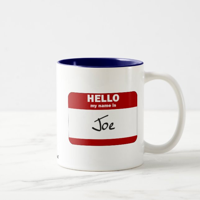 Hejen mitt namn är (röda) Joe, Två-Tonad Mugg (Höger)
