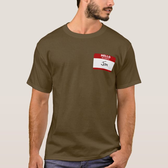 Hejen mitt namn är (röda) Jon, Tee (Framsida)