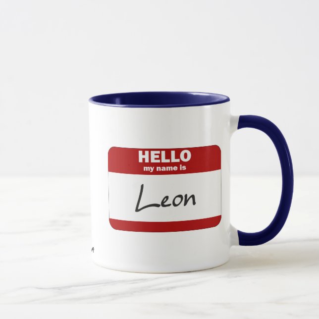 Hejen mitt namn är (röda) Leon, Mugg (Höger)