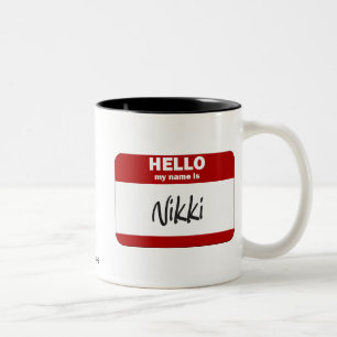 Hejen mitt namn är (röda) Nikki, Två-Tonad Mugg