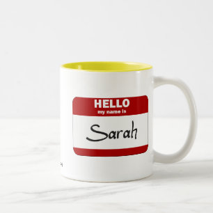 Hejen mitt namn är (röda) Sarah, Två-Tonad Mugg